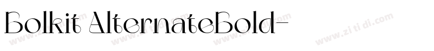 Bolkit AlternateBold字体转换